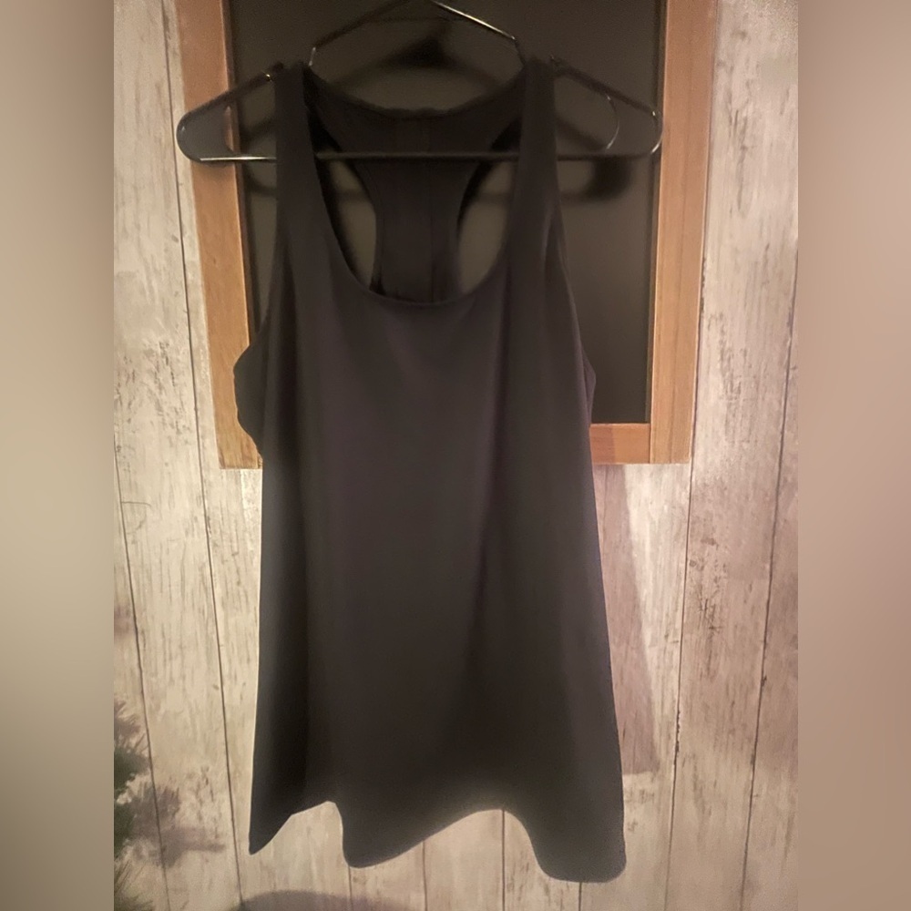 Fabletics Black Medium Athletic tank with 1/4 back zip